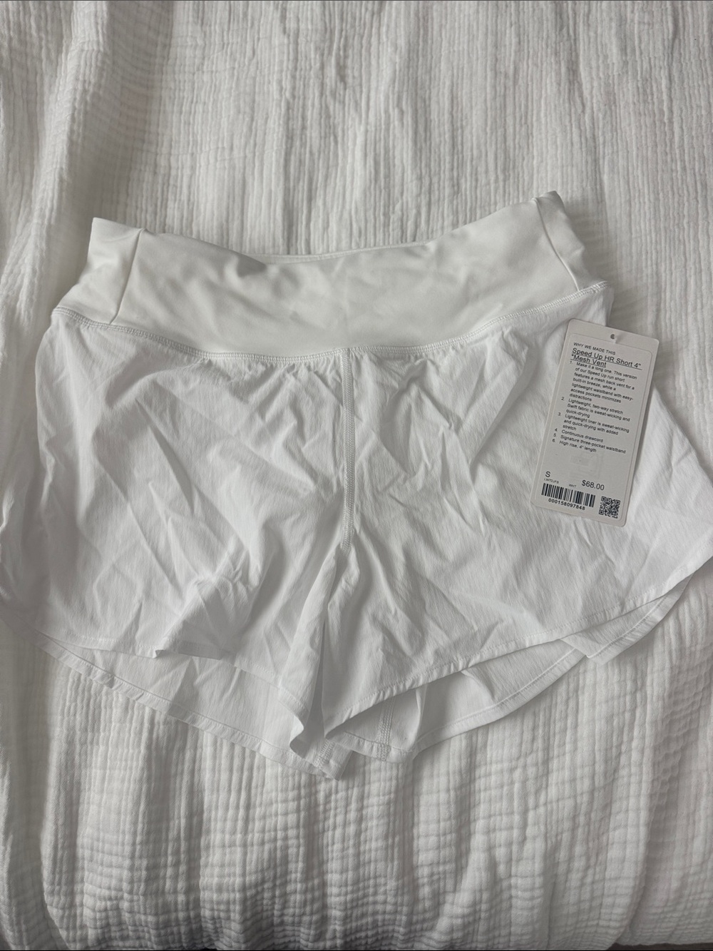 LULULEMON hr speed up short 4in white z small